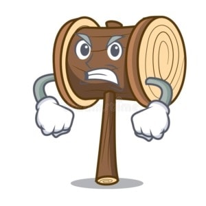 angry mallet mascot cartoon style vector illustration angry mallet mascot cartoon style 123424011